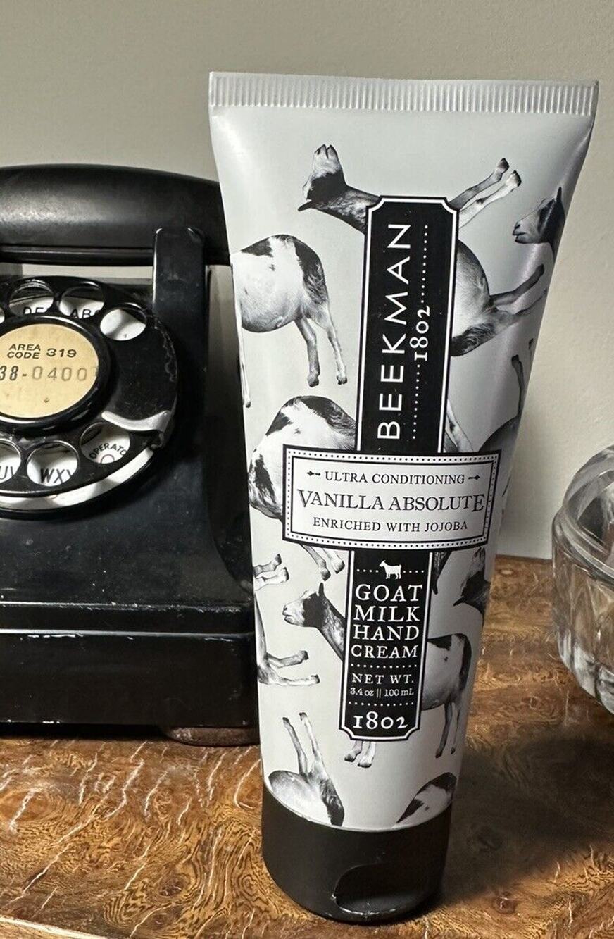 BEEKMAN 1802 Vanilla Absolute HAND CREAM 3.4 oz NEW Goat Milk